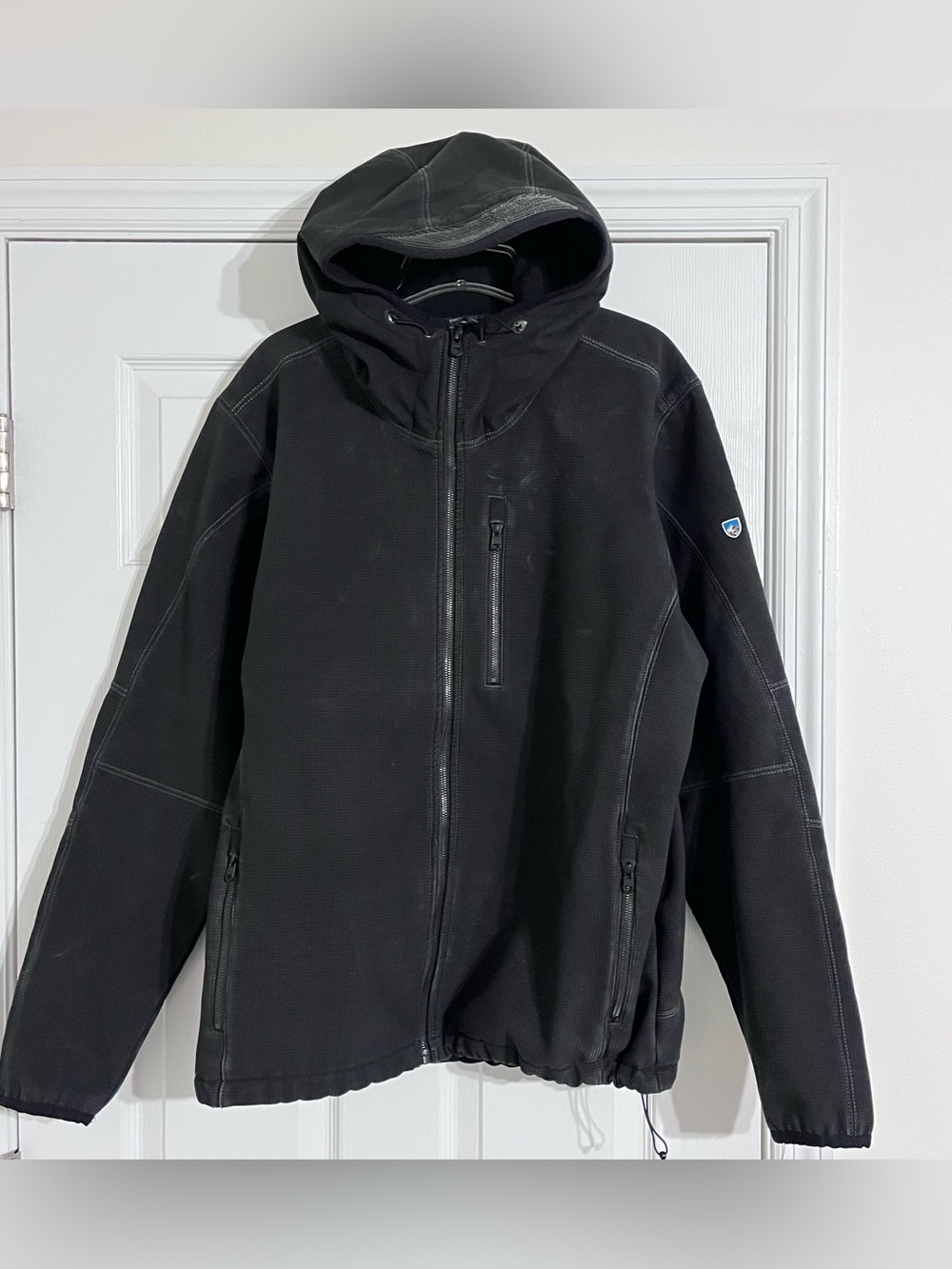 Kuhl Relik Black Hooded Jacket Vintage Patina Dye Mens XL